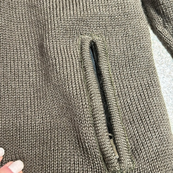 Icewear 100% Wool Zip Up Ski Sweater Olive Green Women size M - Picture 11 of 16